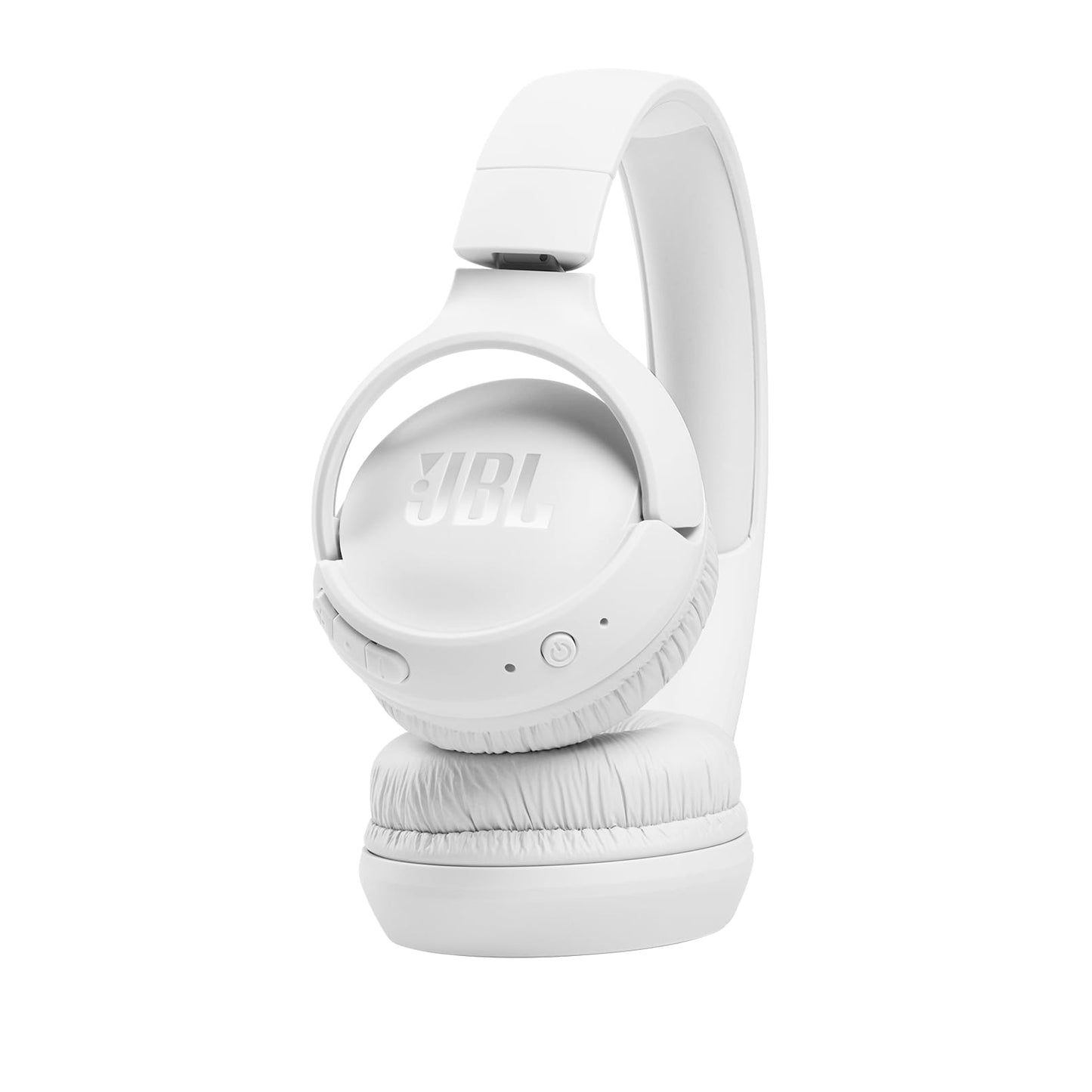 JBL Tune 510BT - Bluetooth headphones with up to 40 hours battery, microphone for call, foldable and comfortable, Android and iOs compatible (White)
