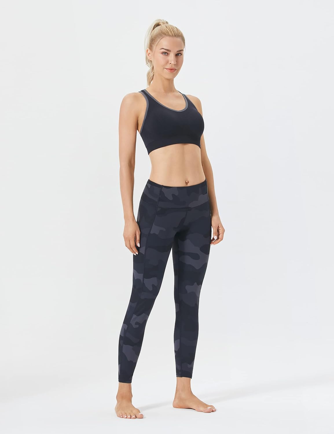 FITTIN Racerback Sports Bras for Women - Padded Seamless Support Bra for Yoga Gym Workout Fitness