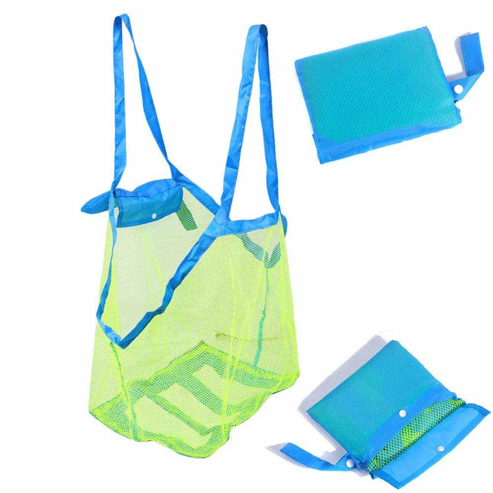 SupMLC Mesh Extra Large Beach Bags and Totes - Holds Toys, Towels, Sand Away - For Children's Toys, Market, Grocery, Picnic