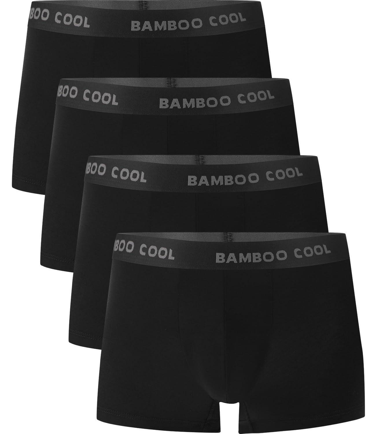 BAMBOO COOL Men's Ultra Breathable Underwear,No Riding Up Boxer Briefs with ComfortFlexible Waistband,Multipack