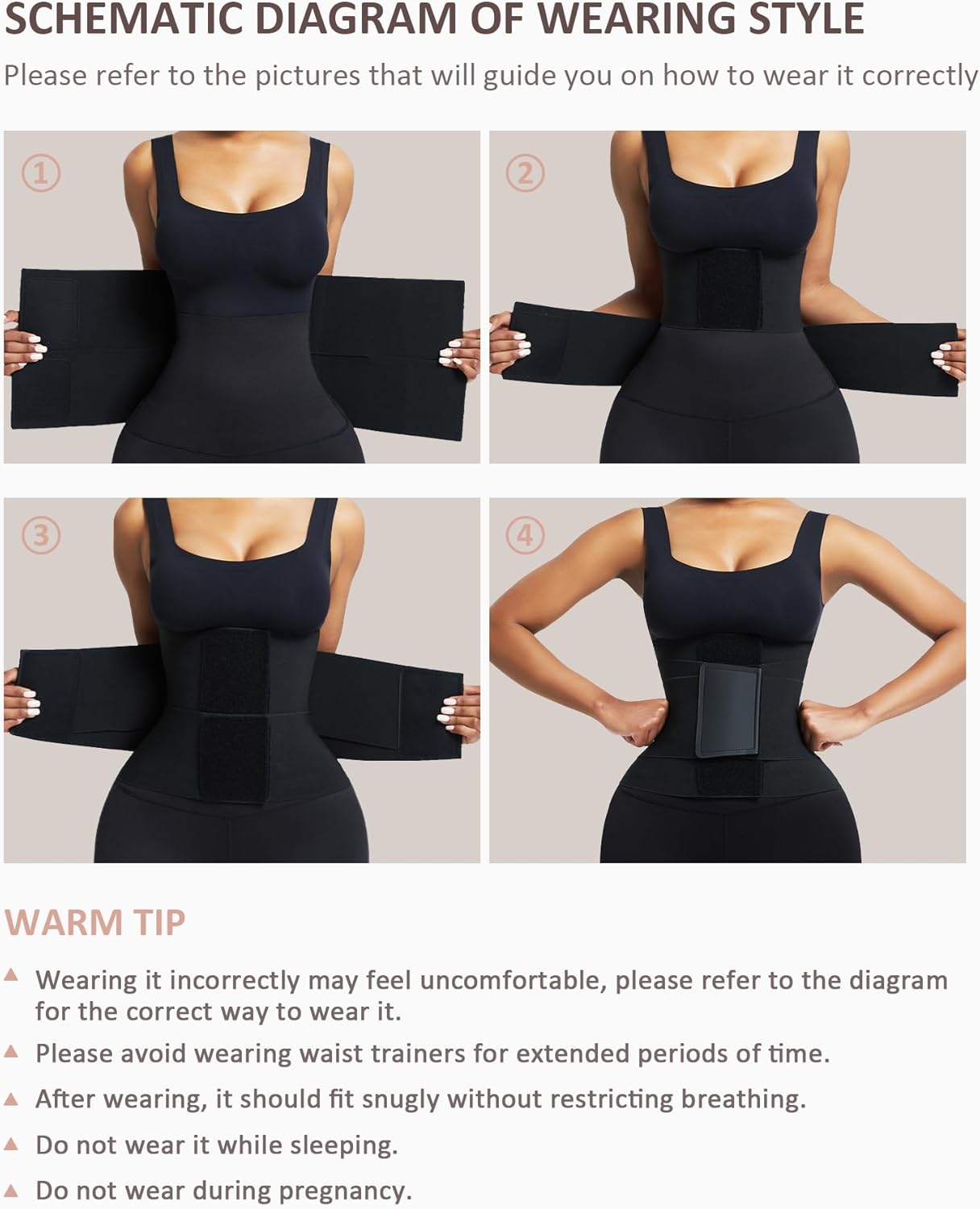 FeelinGirl Waist Trainer Belt Waist Cincher Trimmer Ab Belt Tummy Control Body Shaper with Triple Wrap Women and Men