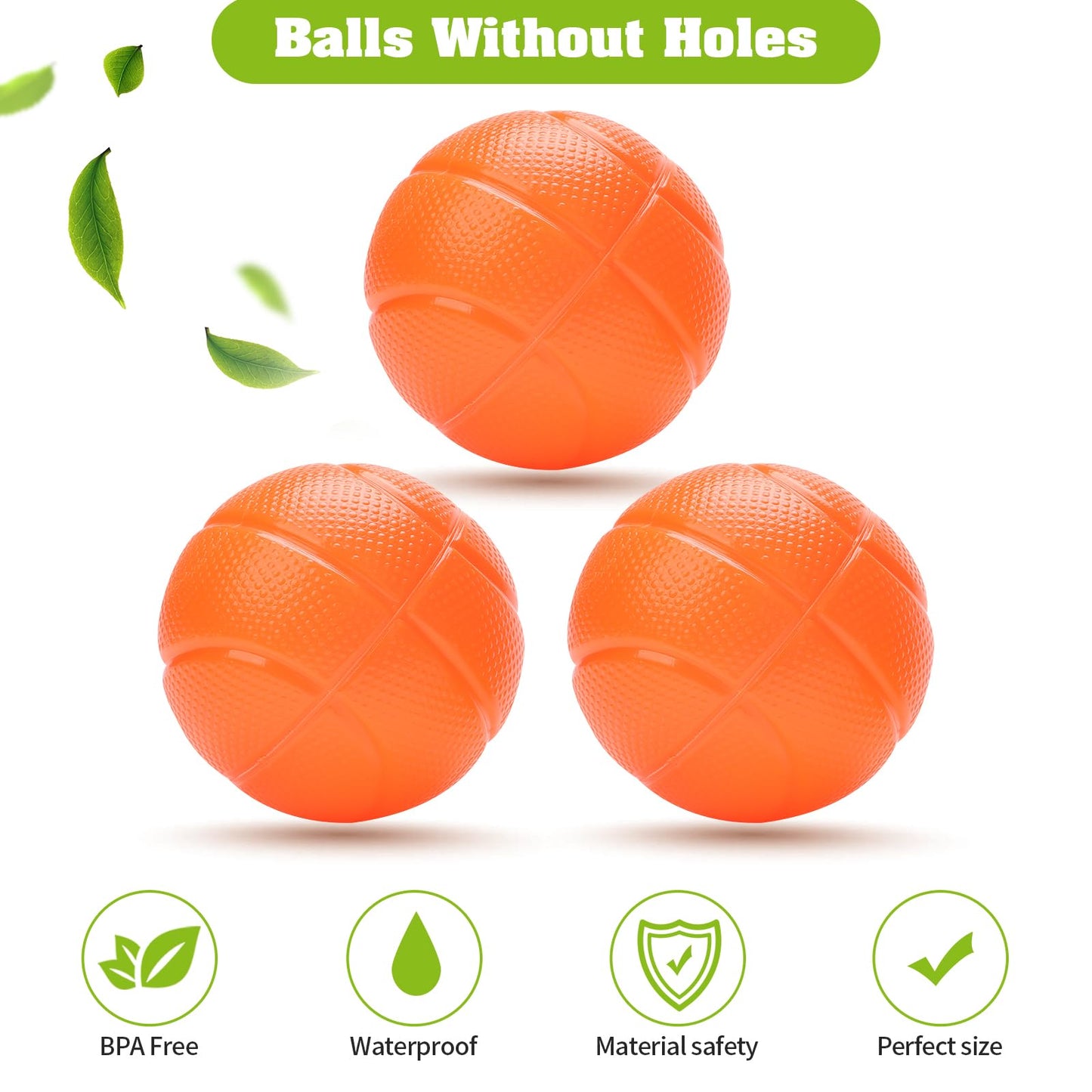 KSABVAIA Bath Toys - Bathtub Basketball Hoop for Kids Toddlers - Bath Toys Shower Toys for Kids Ages 4-8,Suction Cup Basketball Hoop & 3 No Hole Balls Set for Boys Girls