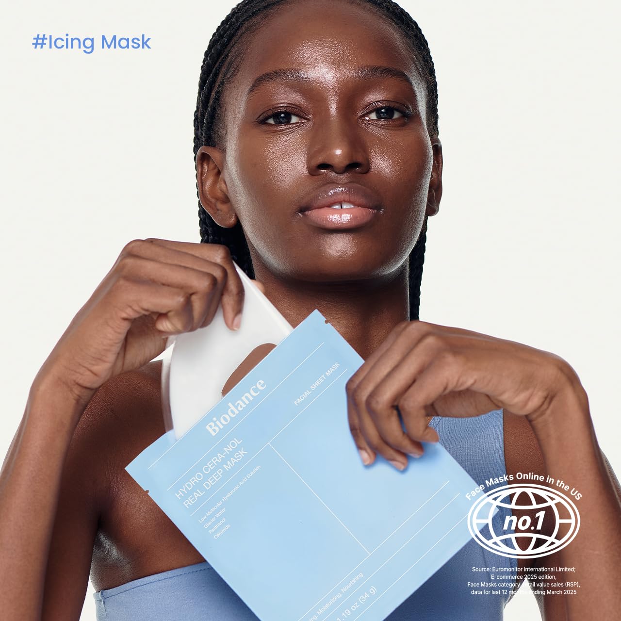 BIODANCE Hydro Cera-nol Real Deep Mask, Overnight Hydrogel Mask, Hydrating Facial Mask For Sensitive Skin, Redness Reducing & Quick Soothing Effect, 1.19oz(34g) x 4ea