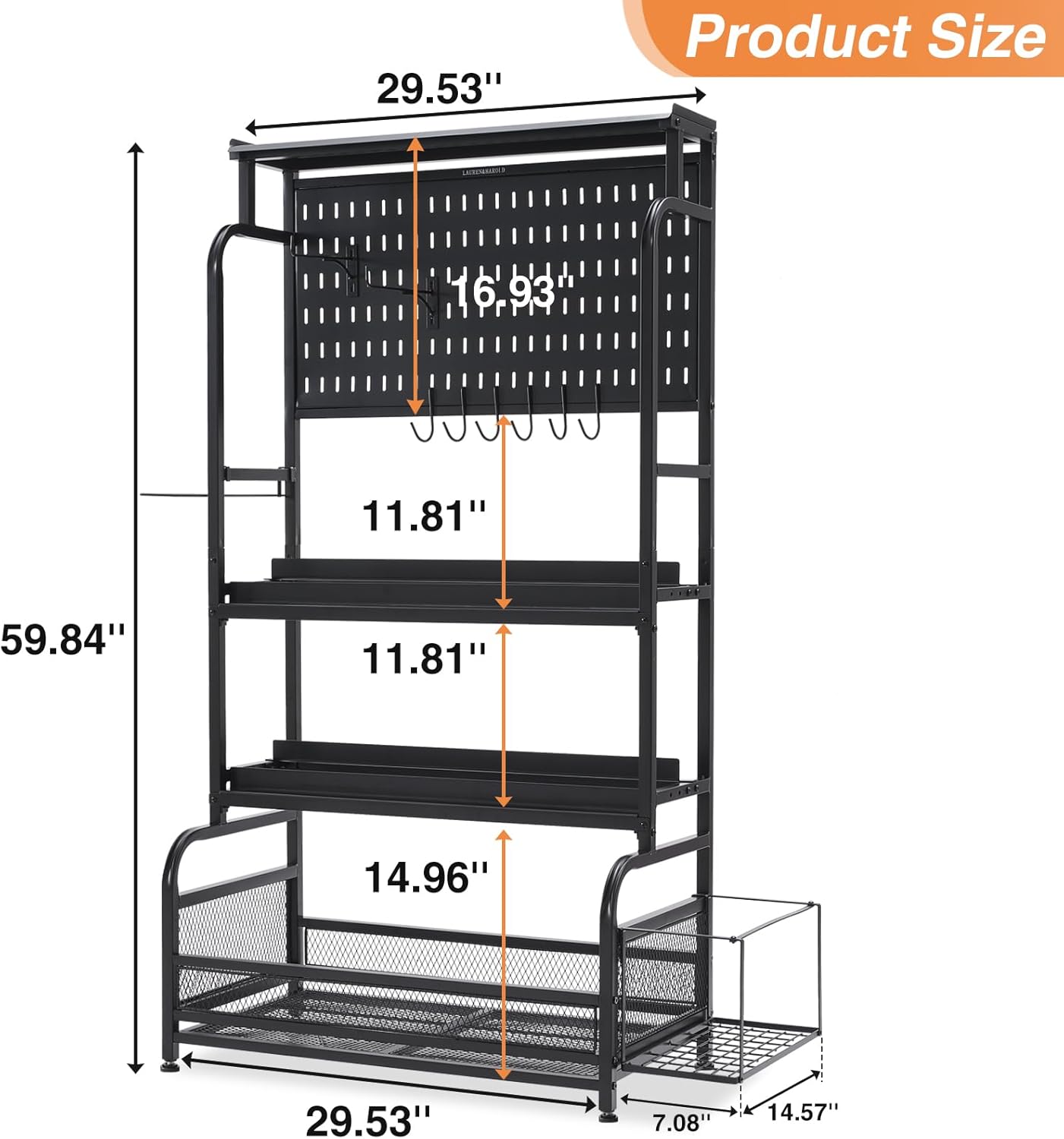 56'' Taller Home Gym Storage Organizer, Yoga Mat Storage Rack with Hanging Board, Exercise Workout Equipment Storage Stand for Home Gym, Dumbbell Holder Kettlebell Rack with Wheels and Hooks