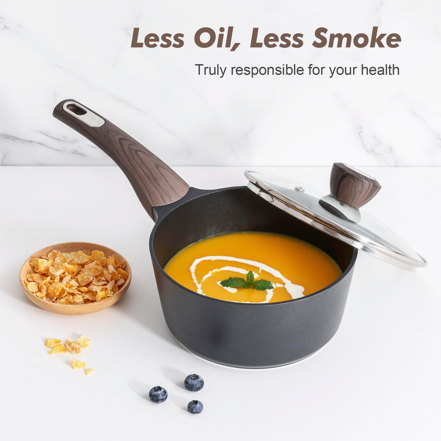SENSARTE Ceramic Cookware Sets, Pots and Pans Set Non stick, 14-Piece Induction Cookware, Non toxic Healthy Non Stick Kitchen Cooking Set, with Frying Pans Set, PFAS PTFE PFOA PFOS Free