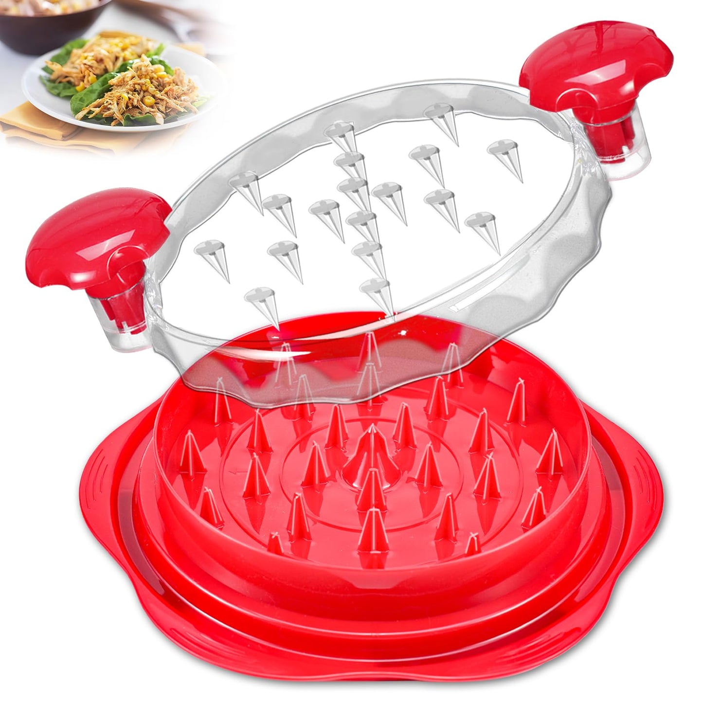 Chicken Shredder Tool Twist for Kitchen, Manual Chicken Breast Grinder Machine for Ground Food, Meat & Vegetables (Elegant Black)
