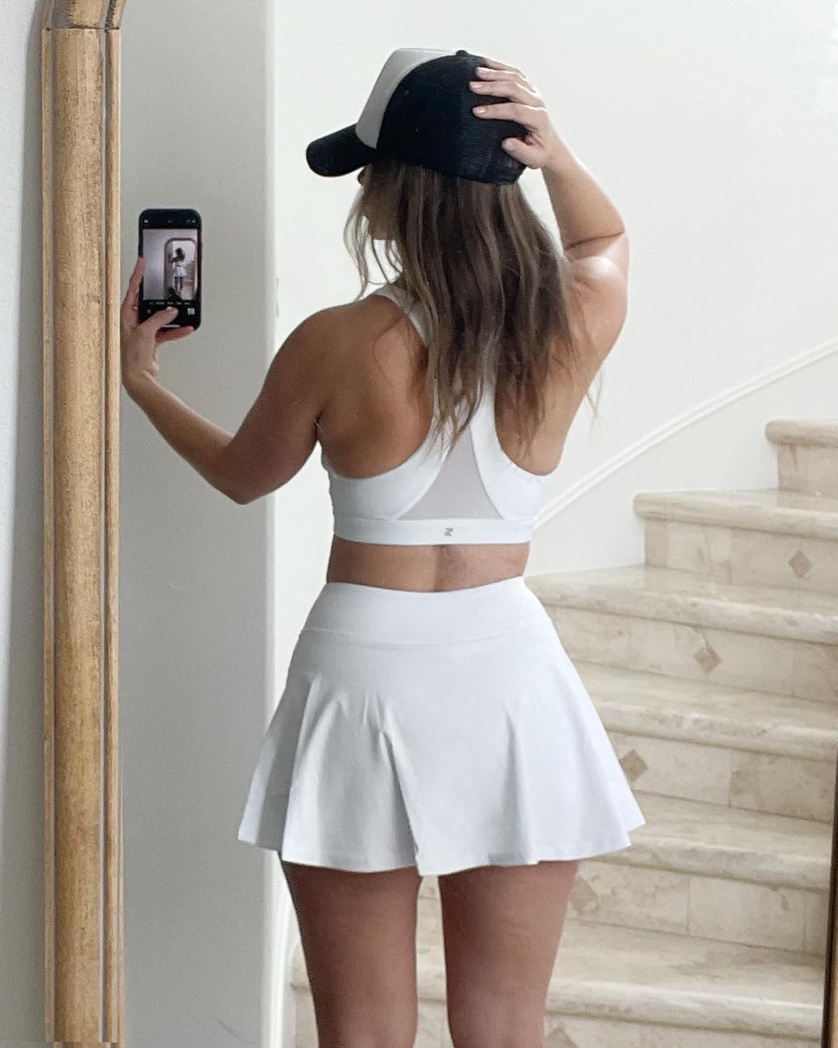 Stelle Women's Tennis Golf Skirts High Waisted with Pockets Inner Shorts for Athletic Skorts Sports Running Pickleball