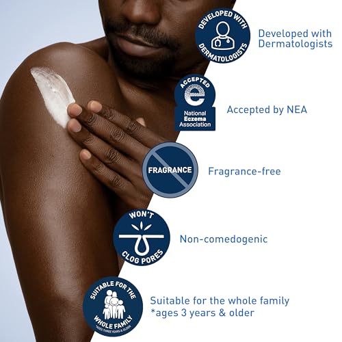 CeraVe Moisturizing Cream, Body and Face Moisturizer for Dry Skin, Body Cream with Hyaluronic Acid and Ceramides, Daily Moisturizer, Oil-Free, Fragrance Free, Non-Comedogenic, 19 Ounce