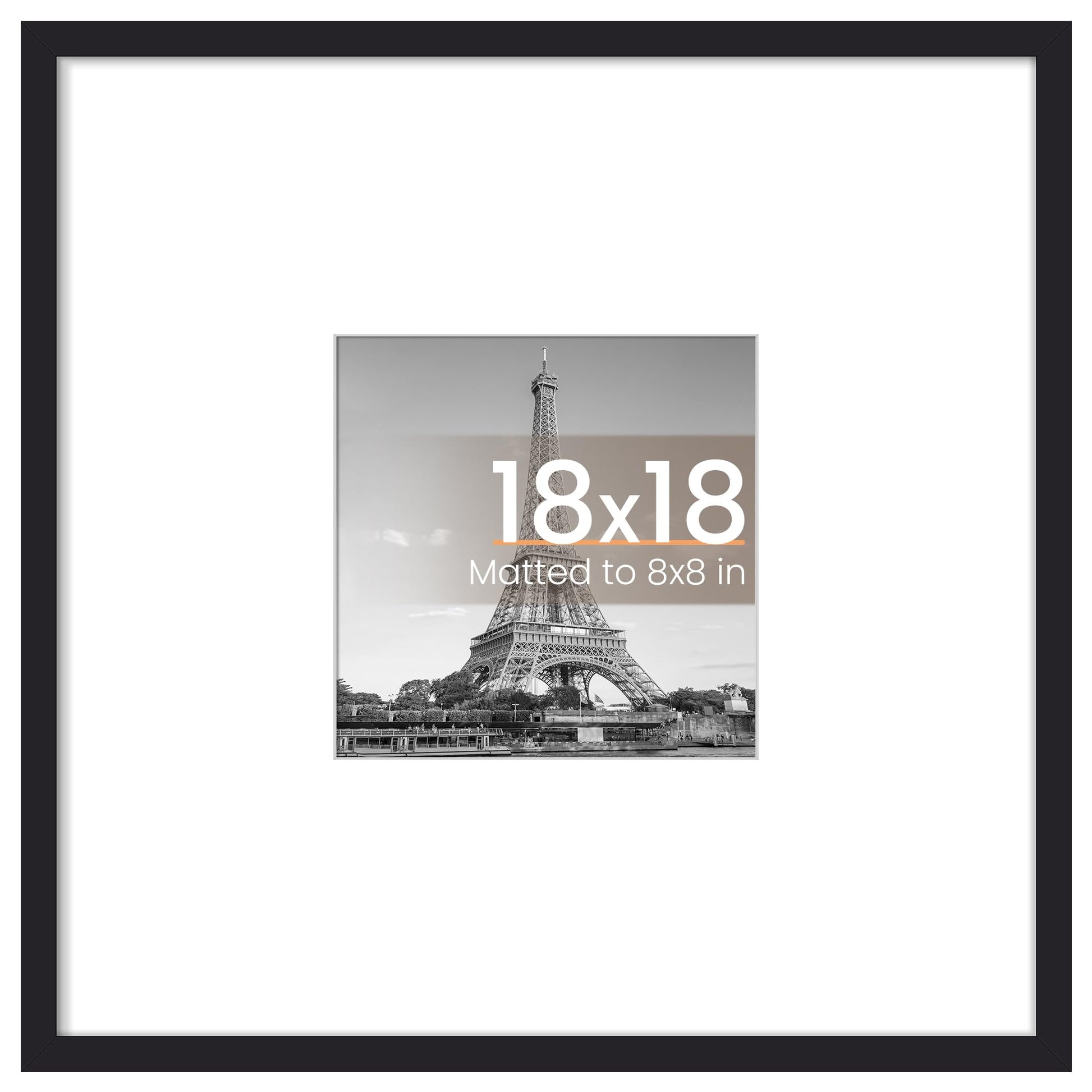 upsimples 11x14 Picture Frame, Display Pictures 8x10 with Mat or 11x14 Without Mat, Wall Hanging Photo Frame, Black, 1 Pack