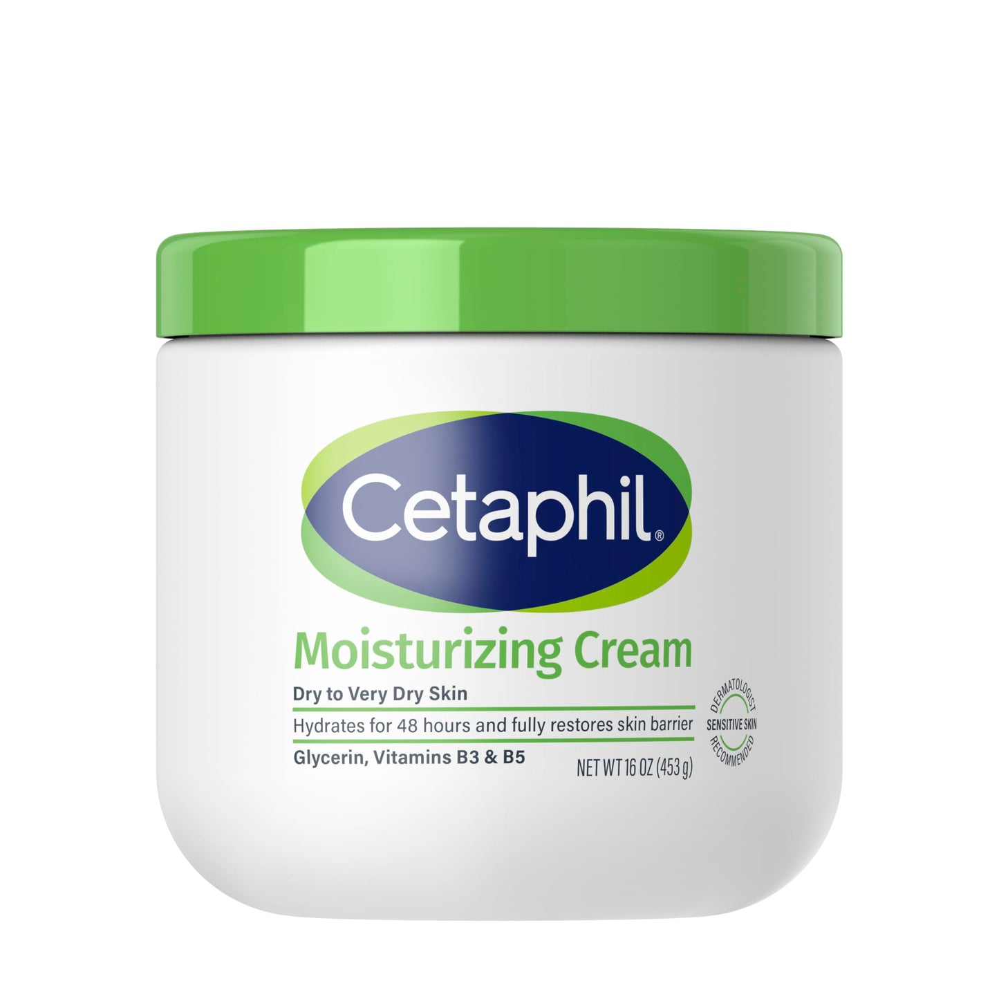 Cetaphil Face & Body Moisturizer, Hydrating Moisturizing Cream for Dry to Very Dry, Sensitive Skin, NEW 16 oz 2 Pack, Fragrance Free, Non-Comedogenic, Non-Greasy