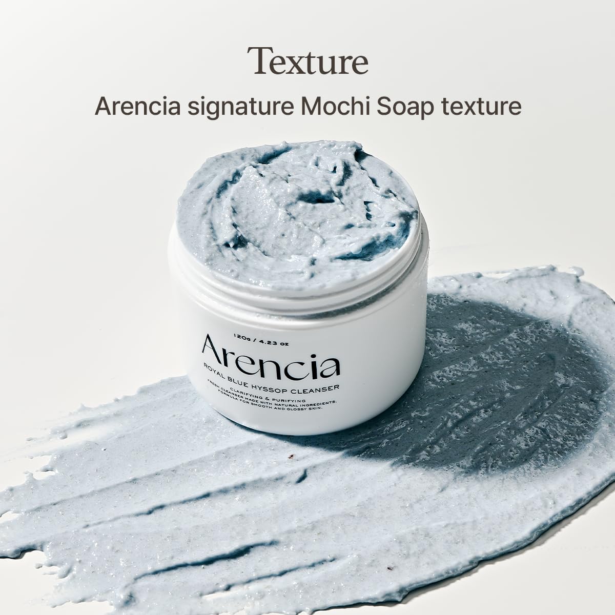 ARENCIA Korean Rice Mochi Face Cleanser - Face Wash, Gentle Scrub All in One for Deep Cleansing, Moisturizing, Pore Minimizing, Acne-Prone Skin, Removing Blackhead with Rice Water & Green Tea