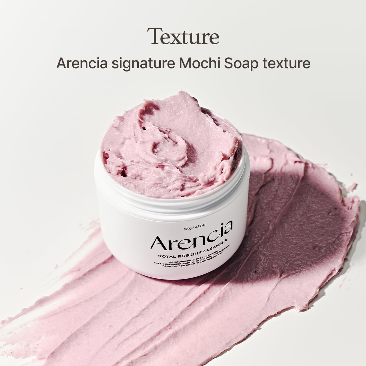 ARENCIA Korean Rice Mochi Face Cleanser - Face Wash, Gentle Scrub All in One for Deep Cleansing, Moisturizing, Pore Minimizing, Acne-Prone Skin, Removing Blackhead with Rice Water & Green Tea