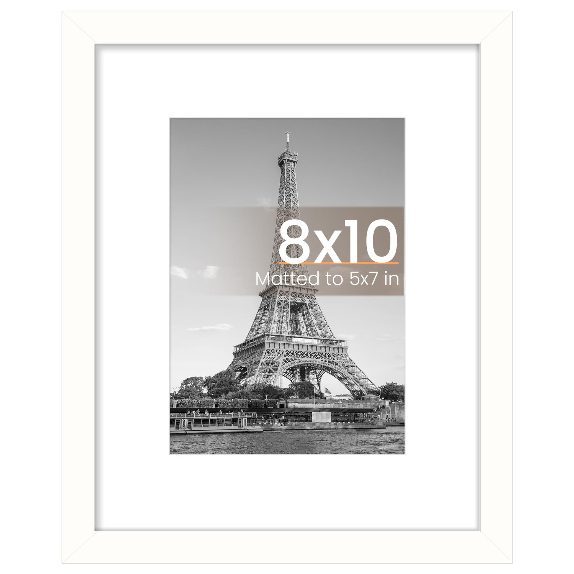 upsimples 11x14 Picture Frame, Display Pictures 8x10 with Mat or 11x14 Without Mat, Wall Hanging Photo Frame, Black, 1 Pack