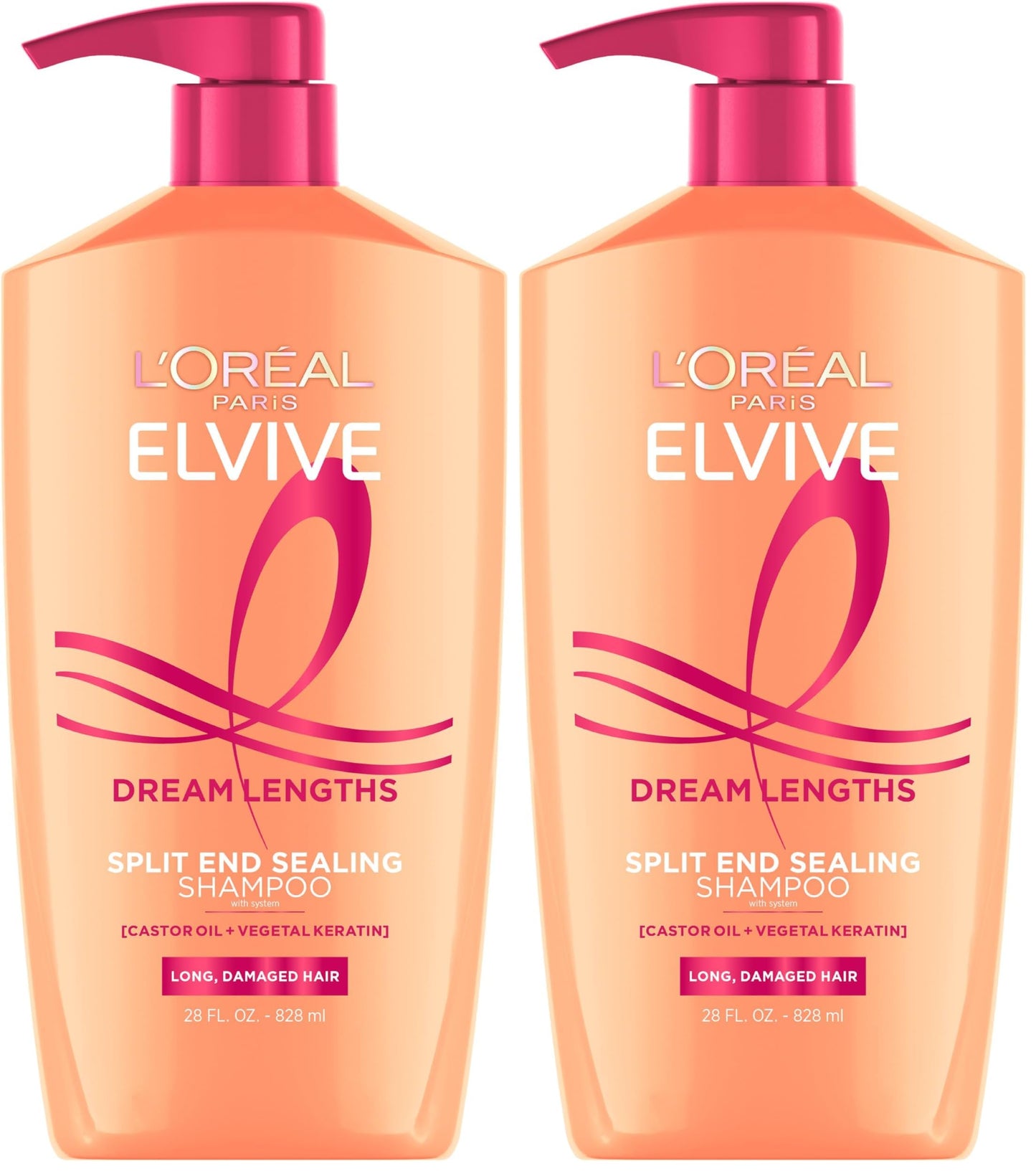 L'Oreal Paris Elvive Dream Lengths Shampoo and Conditioner Kit, Paraben Free, 1 kit