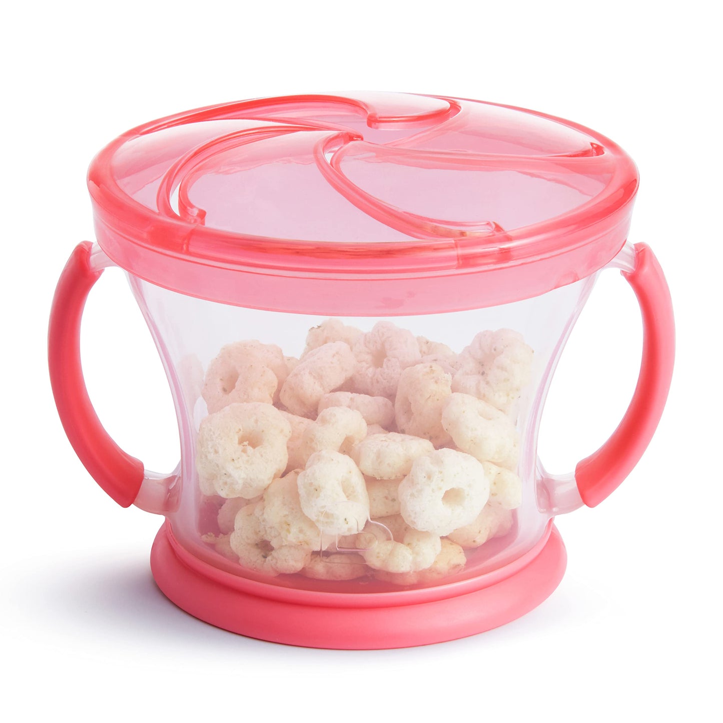 Munchkin Snack Catcher Toddler Snack Cups, No Spill, 2 Pack, Pink/Purple