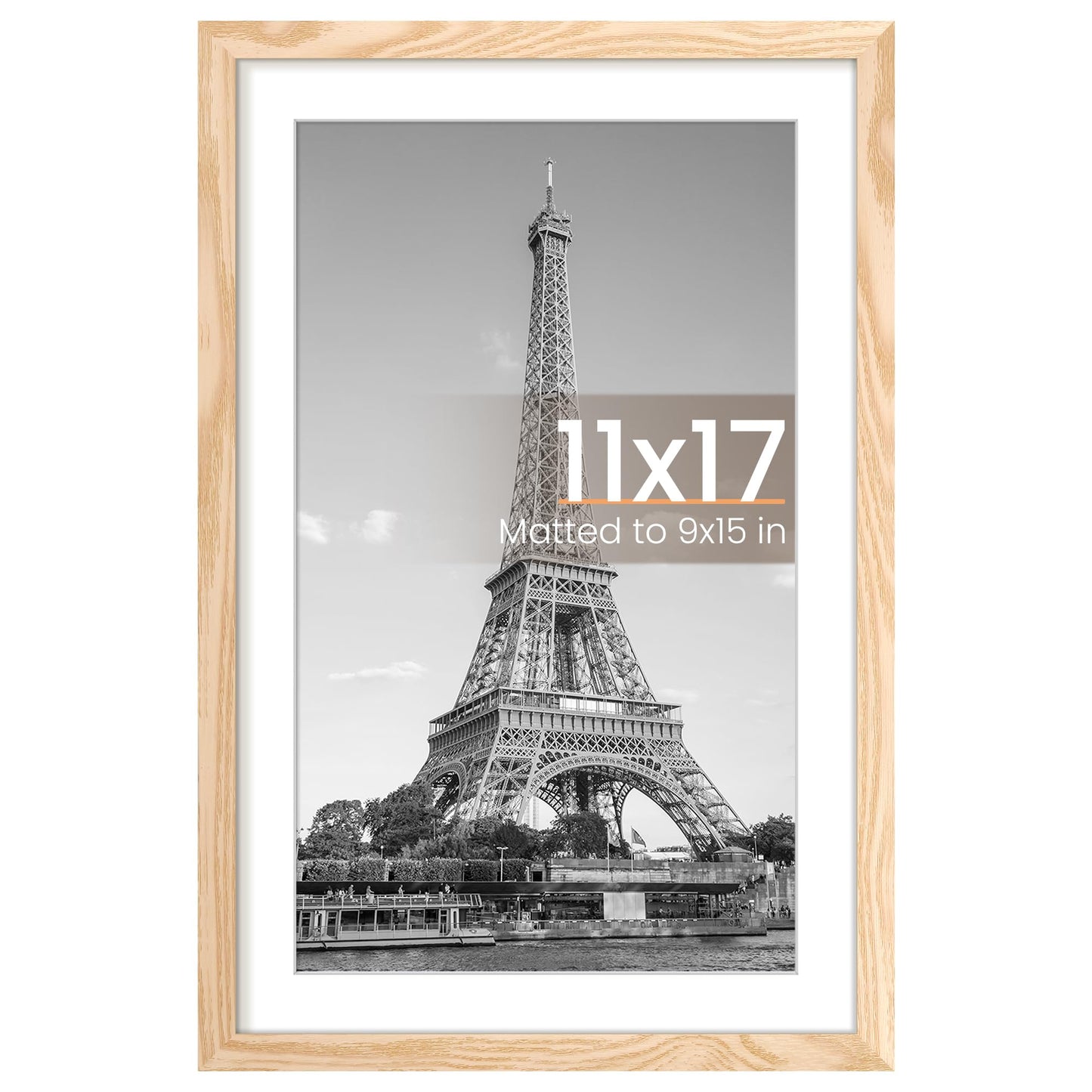 upsimples 11x14 Picture Frame, Display Pictures 8x10 with Mat or 11x14 Without Mat, Wall Hanging Photo Frame, Black, 1 Pack