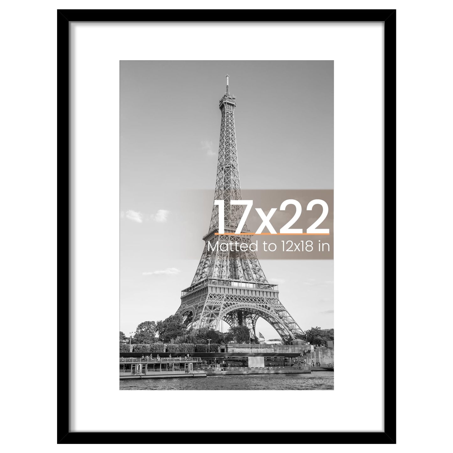 upsimples 11x14 Picture Frame, Display Pictures 8x10 with Mat or 11x14 Without Mat, Wall Hanging Photo Frame, Black, 1 Pack