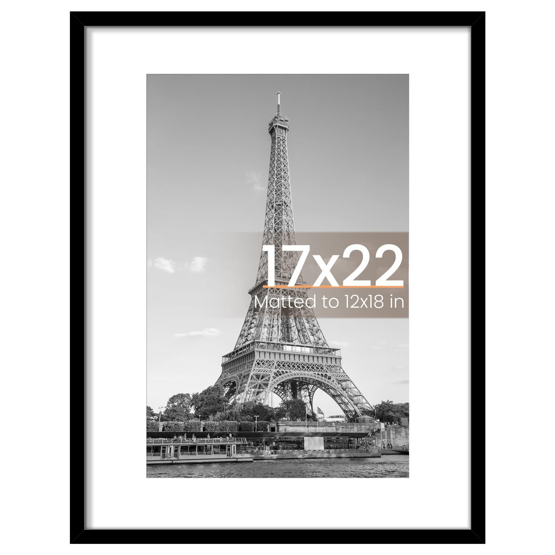 upsimples 11x14 Picture Frame, Display Pictures 8x10 with Mat or 11x14 Without Mat, Wall Hanging Photo Frame, Black, 1 Pack