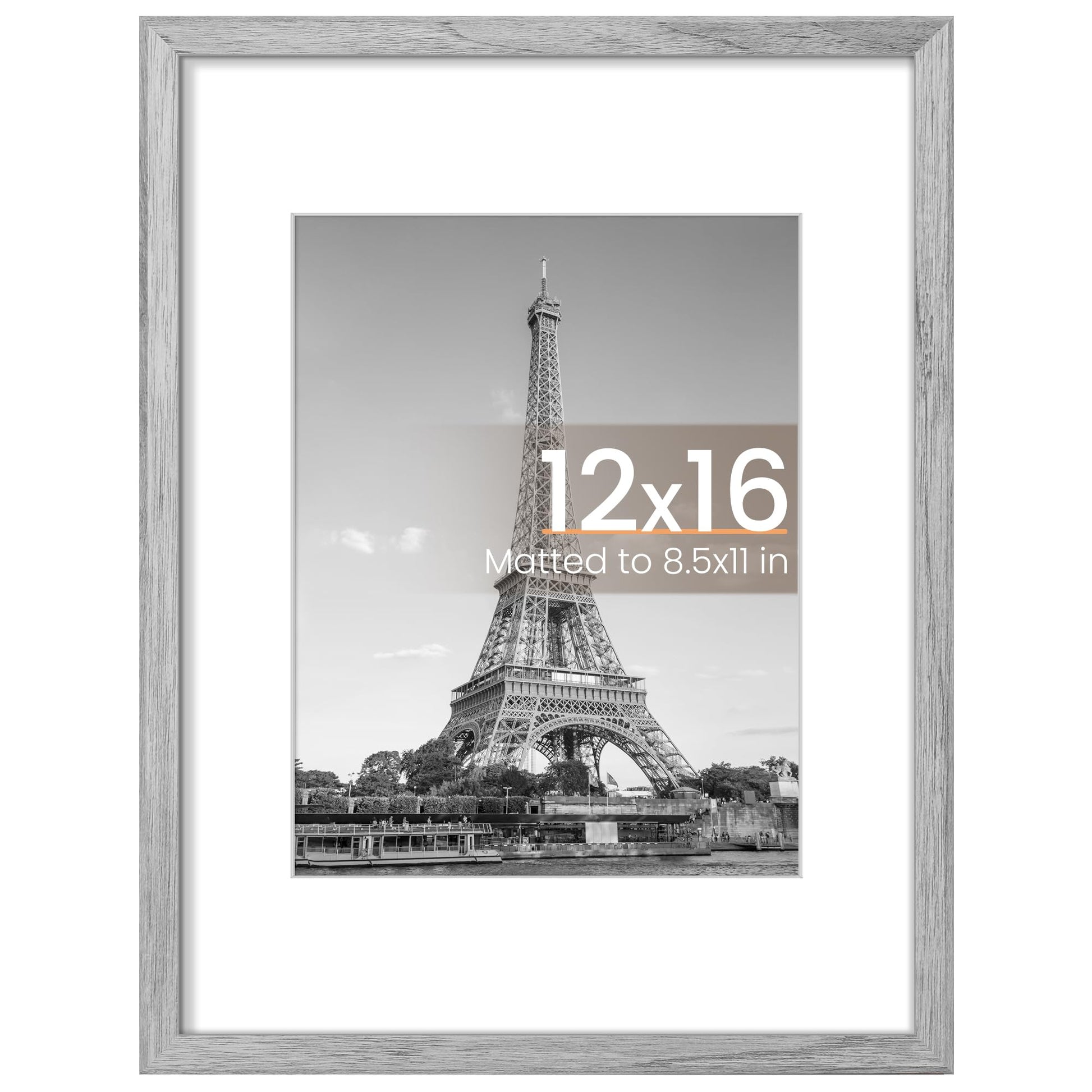 upsimples 11x14 Picture Frame, Display Pictures 8x10 with Mat or 11x14 Without Mat, Wall Hanging Photo Frame, Black, 1 Pack