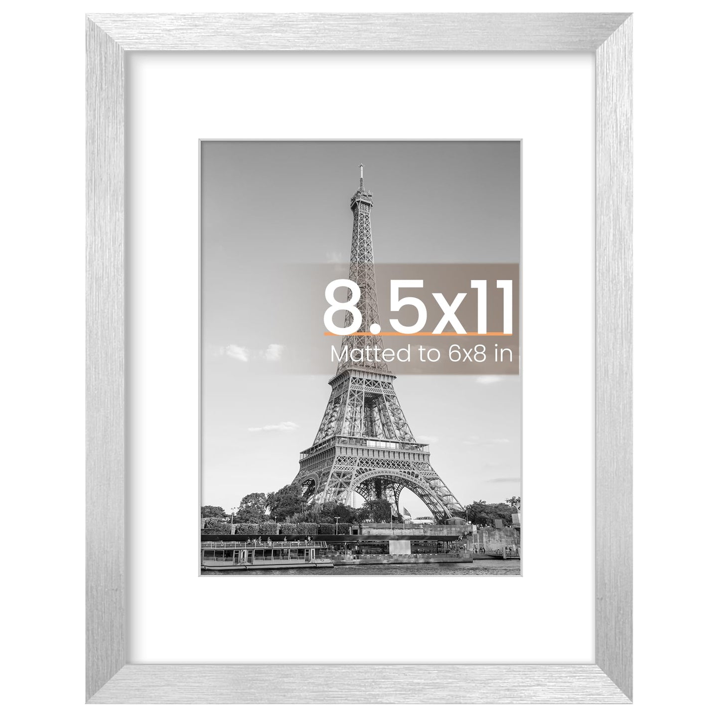 upsimples 11x14 Picture Frame, Display Pictures 8x10 with Mat or 11x14 Without Mat, Wall Hanging Photo Frame, Black, 1 Pack
