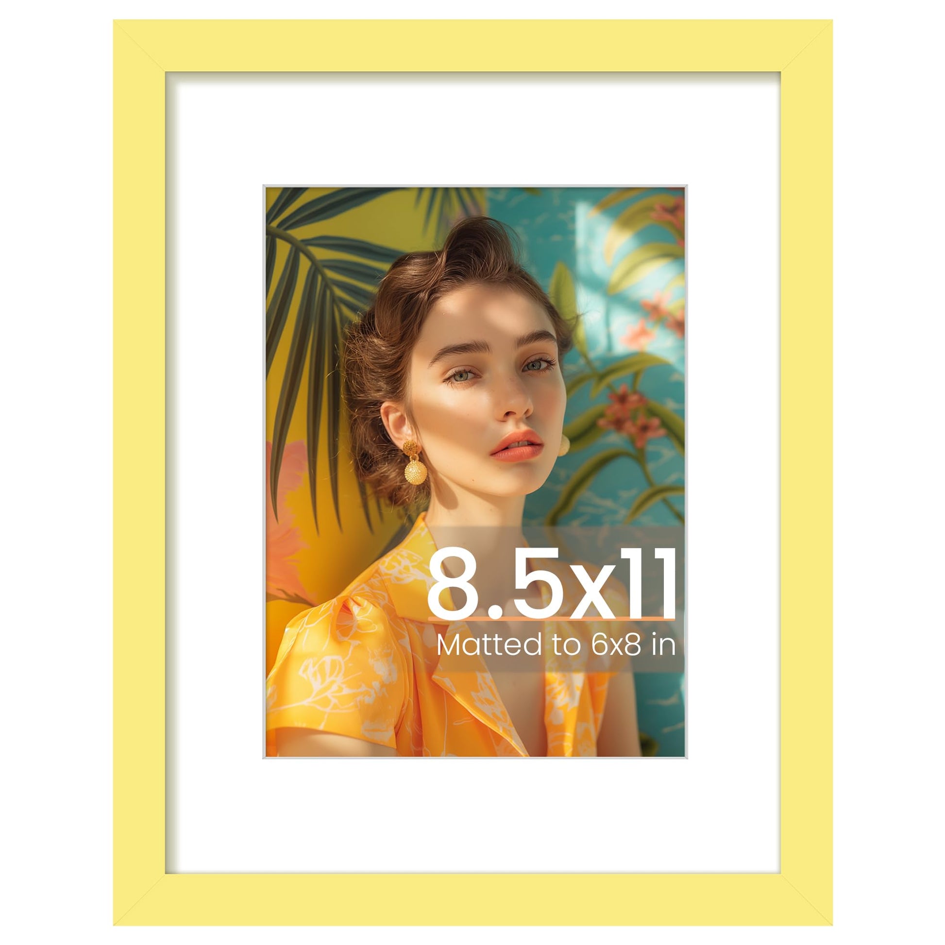 upsimples 11x14 Picture Frame, Display Pictures 8x10 with Mat or 11x14 Without Mat, Wall Hanging Photo Frame, Black, 1 Pack