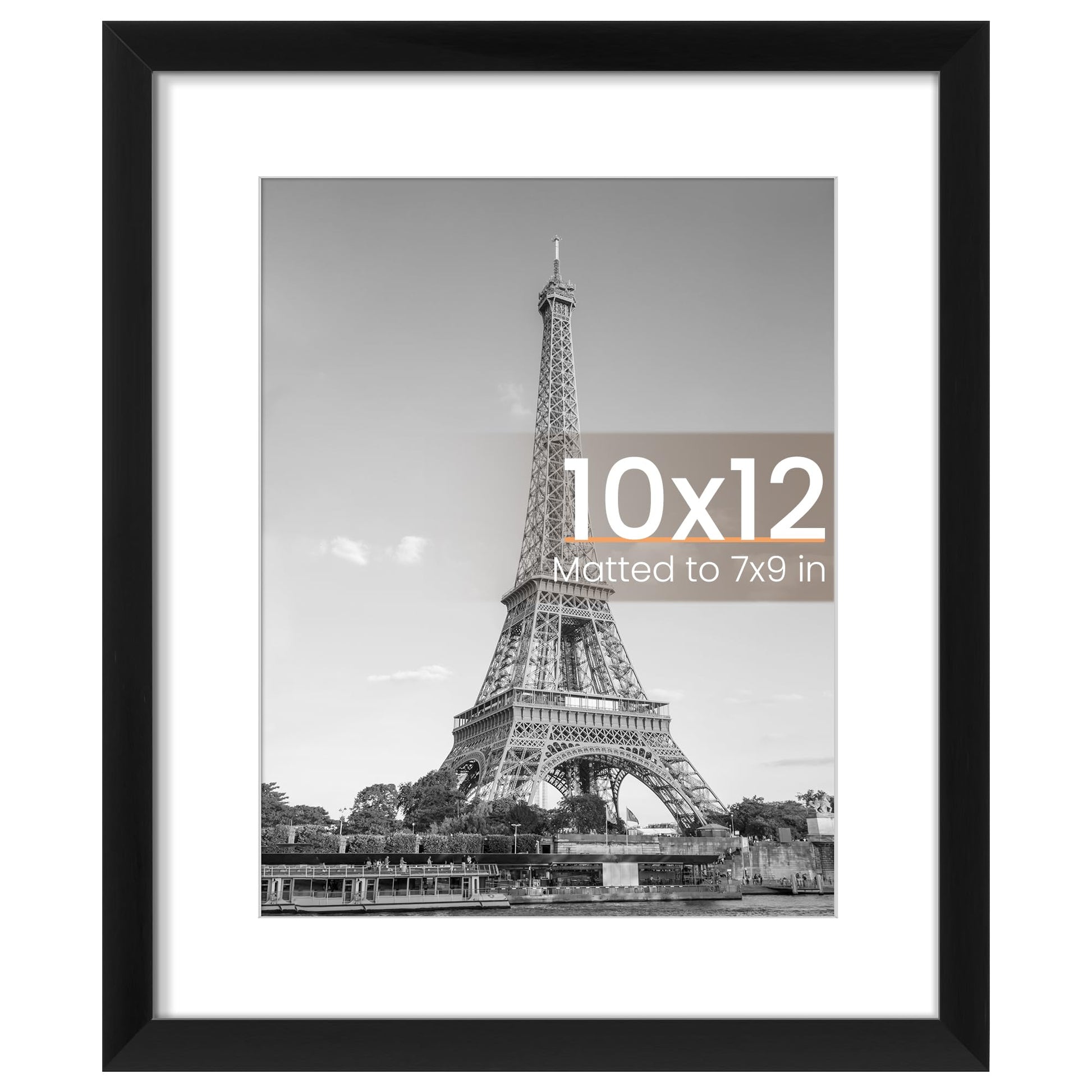 upsimples 11x14 Picture Frame, Display Pictures 8x10 with Mat or 11x14 Without Mat, Wall Hanging Photo Frame, Black, 1 Pack