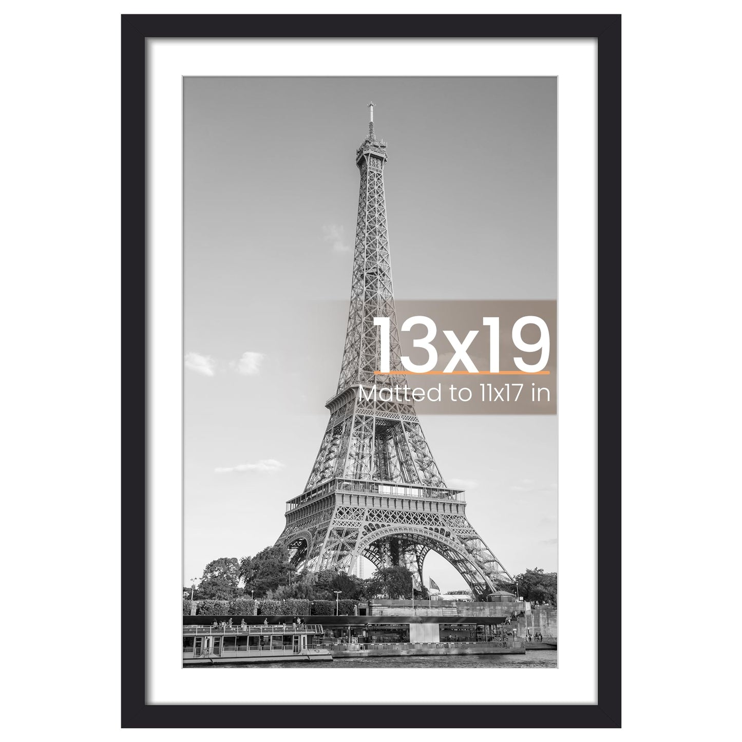 upsimples 11x14 Picture Frame, Display Pictures 8x10 with Mat or 11x14 Without Mat, Wall Hanging Photo Frame, Black, 1 Pack