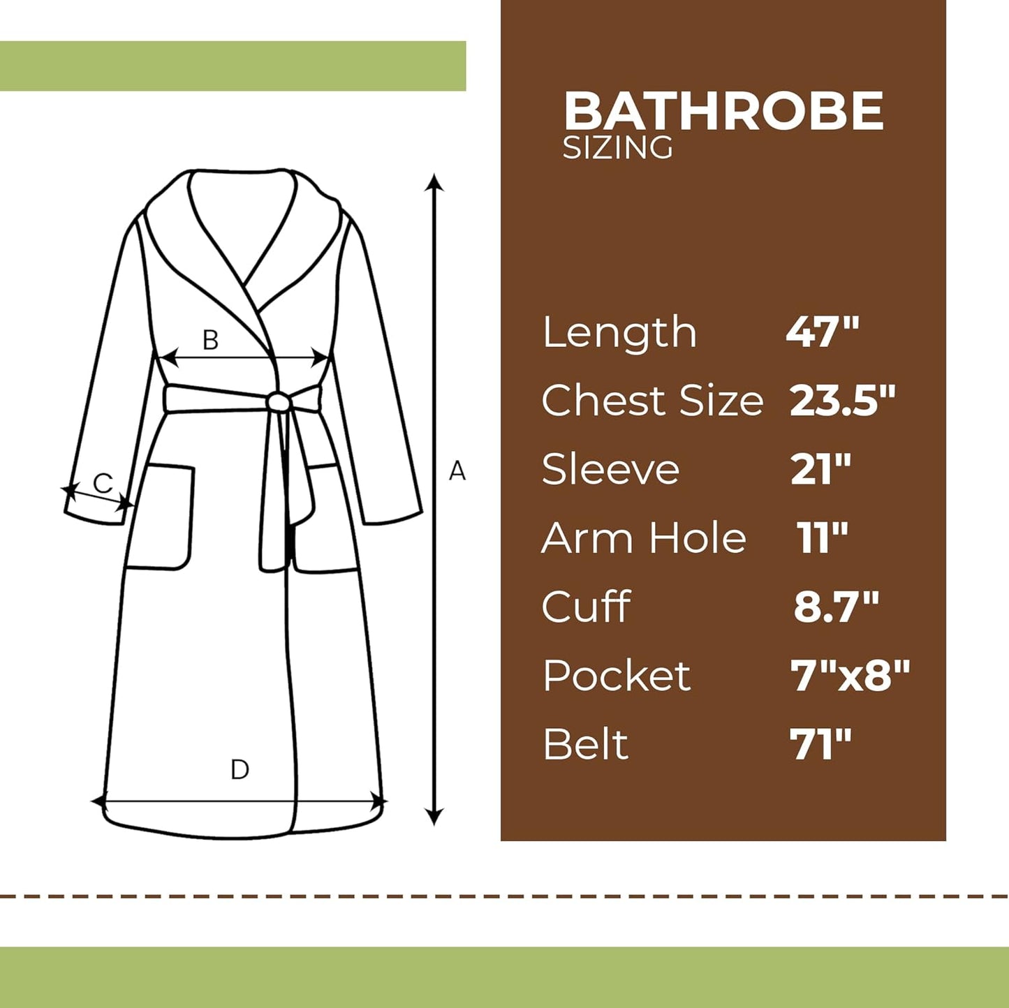 BIOLINEN 100% Cotton Terry Shawl Collar Bathrobe with Slippers