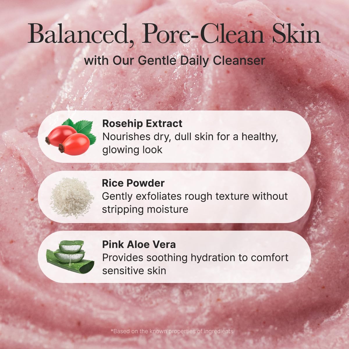 ARENCIA Korean Rice Mochi Face Cleanser - Face Wash, Gentle Scrub All in One for Deep Cleansing, Moisturizing, Pore Minimizing, Acne-Prone Skin, Removing Blackhead with Rice Water & Green Tea