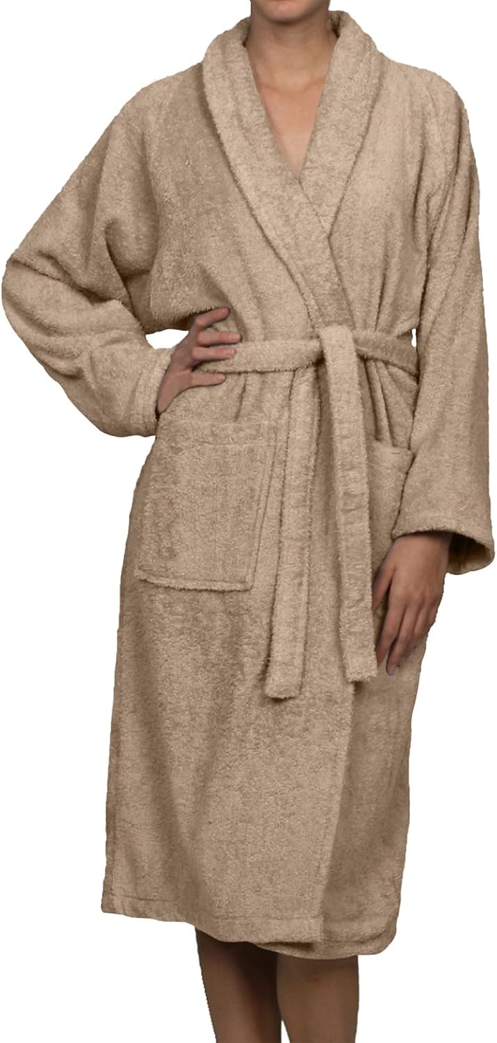Superior Cotton Unisex Terry Robe, Soft And Absorbent Robes For Men And Women, Bathroom Accessories