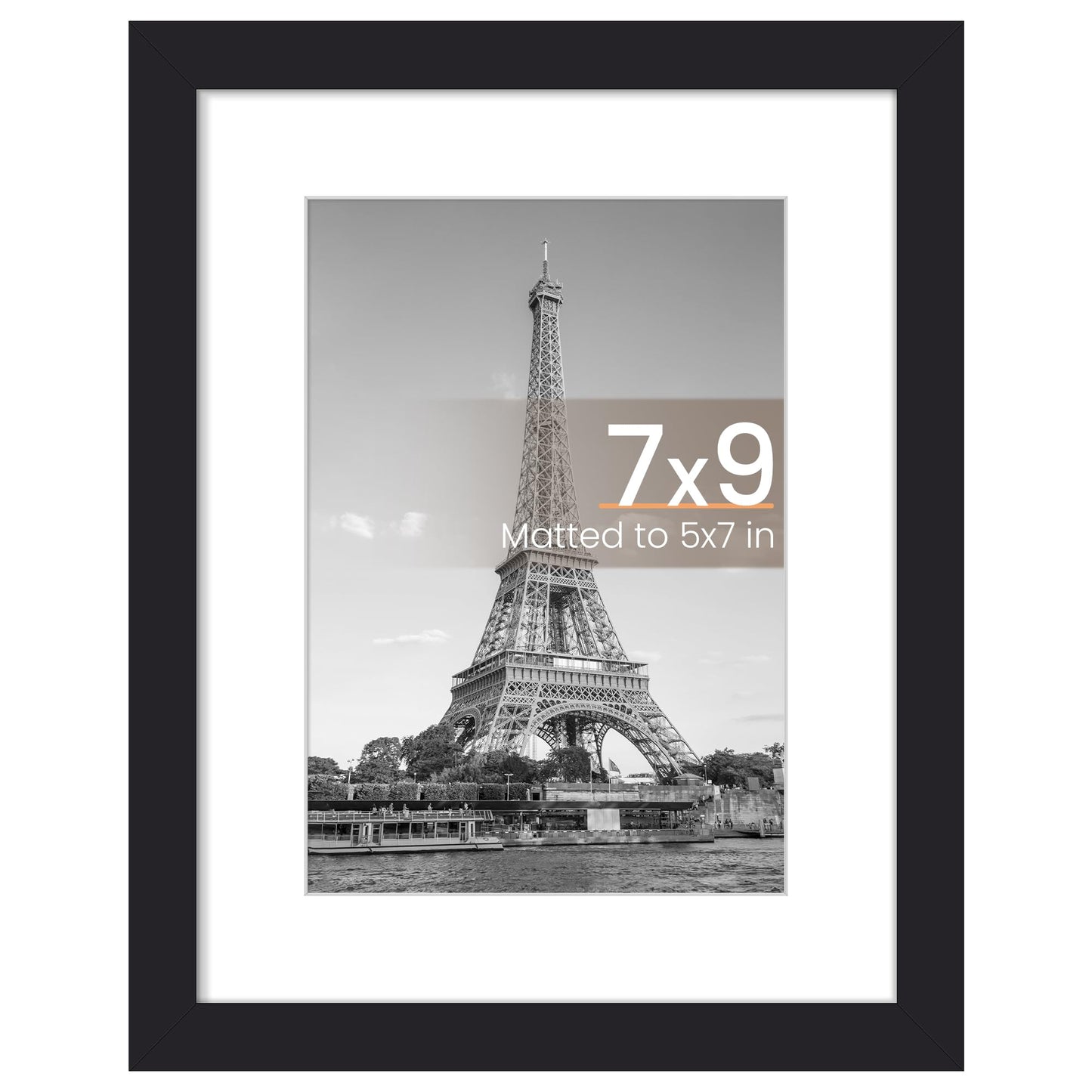 upsimples 11x14 Picture Frame, Display Pictures 8x10 with Mat or 11x14 Without Mat, Wall Hanging Photo Frame, Black, 1 Pack