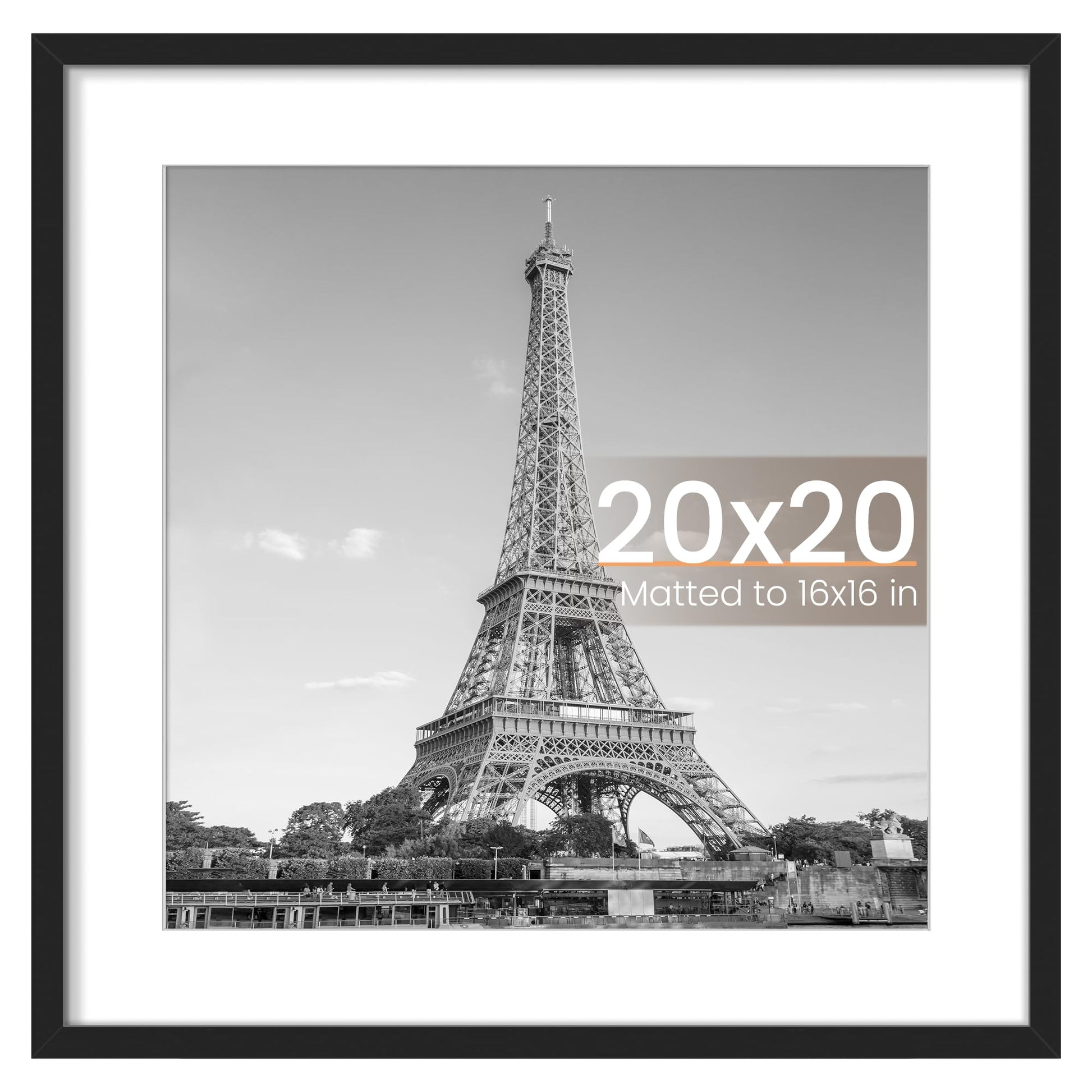 upsimples 11x14 Picture Frame, Display Pictures 8x10 with Mat or 11x14 Without Mat, Wall Hanging Photo Frame, Black, 1 Pack