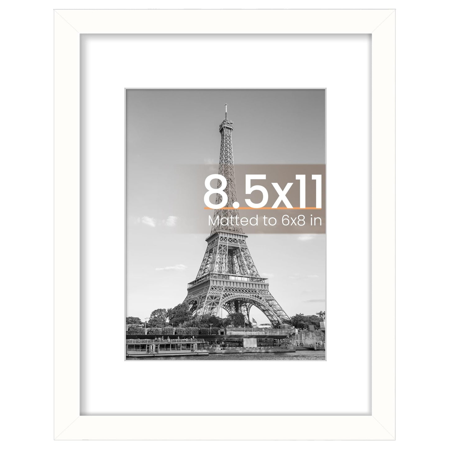 upsimples 11x14 Picture Frame, Display Pictures 8x10 with Mat or 11x14 Without Mat, Wall Hanging Photo Frame, Black, 1 Pack