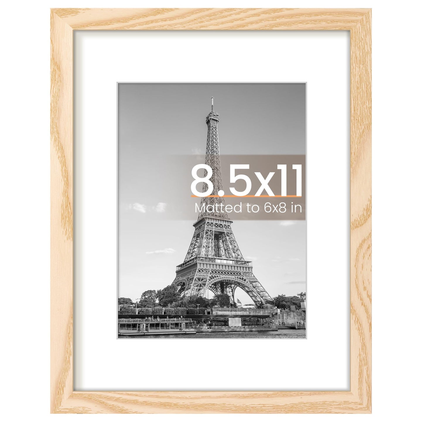 upsimples 11x14 Picture Frame, Display Pictures 8x10 with Mat or 11x14 Without Mat, Wall Hanging Photo Frame, Black, 1 Pack