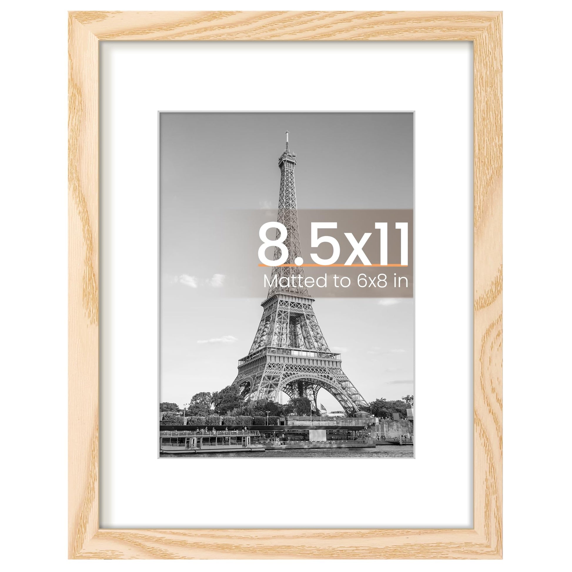 upsimples 11x14 Picture Frame, Display Pictures 8x10 with Mat or 11x14 Without Mat, Wall Hanging Photo Frame, Black, 1 Pack