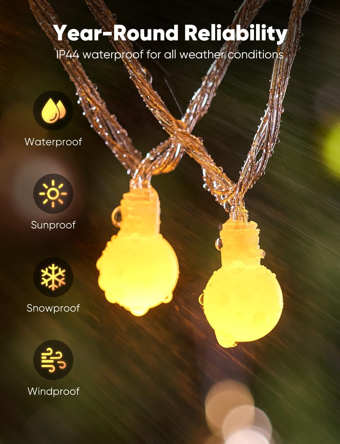 Minetom Globe String Lights, 33 Feet 100 Led Fairy Lights Plug in, 8 Modes with Remote Mini Globe Lights for Indoor Outdoor Bedroom Party Wedding Garden Christmas Tree Decor, Warm White