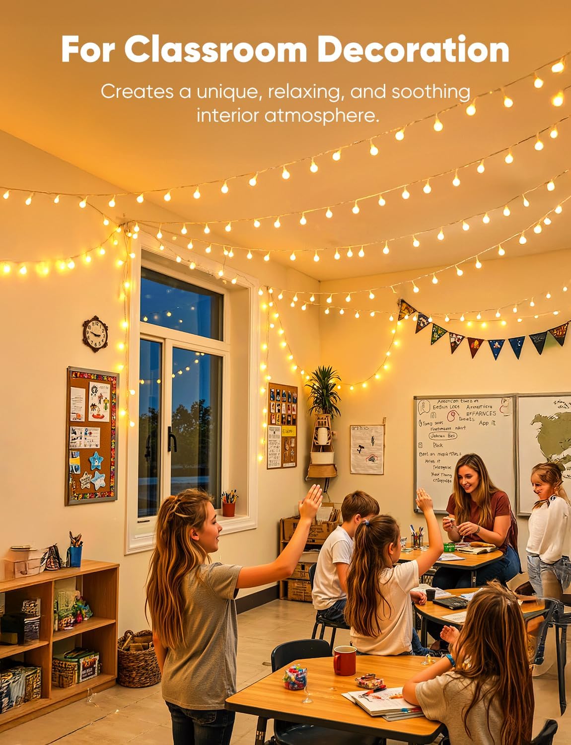 Minetom Globe String Lights, 33 Feet 100 Led Fairy Lights Plug in, 8 Modes with Remote Mini Globe Lights for Indoor Outdoor Bedroom Party Wedding Garden Christmas Tree Decor, Warm White