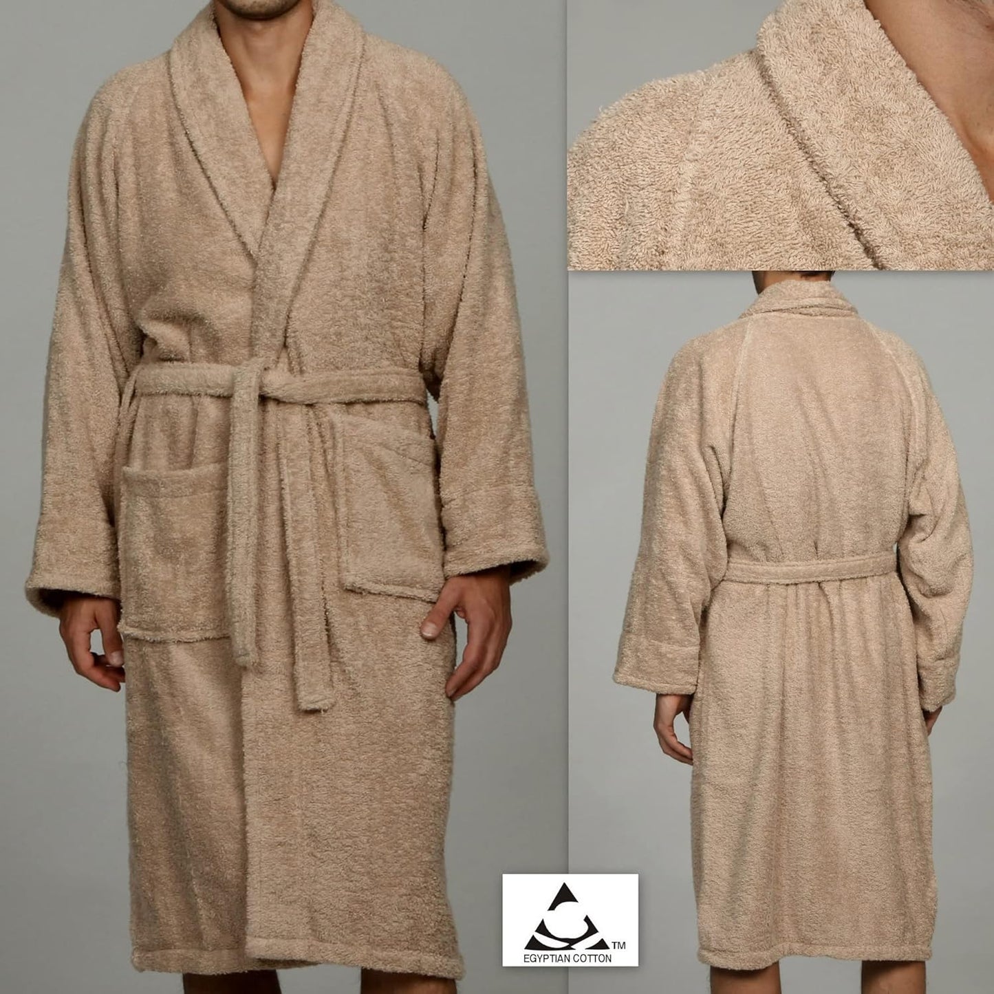 Superior Cotton Unisex Terry Robe, Soft And Absorbent Robes For Men And Women, Bathroom Accessories