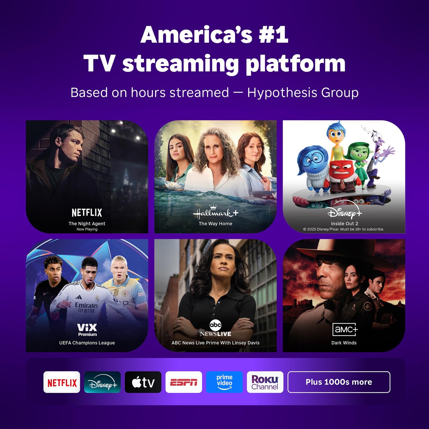 Roku Streaming Stick HD 2025 — HD Streaming Device for TV with Roku Voice Remote, Free & Live TV