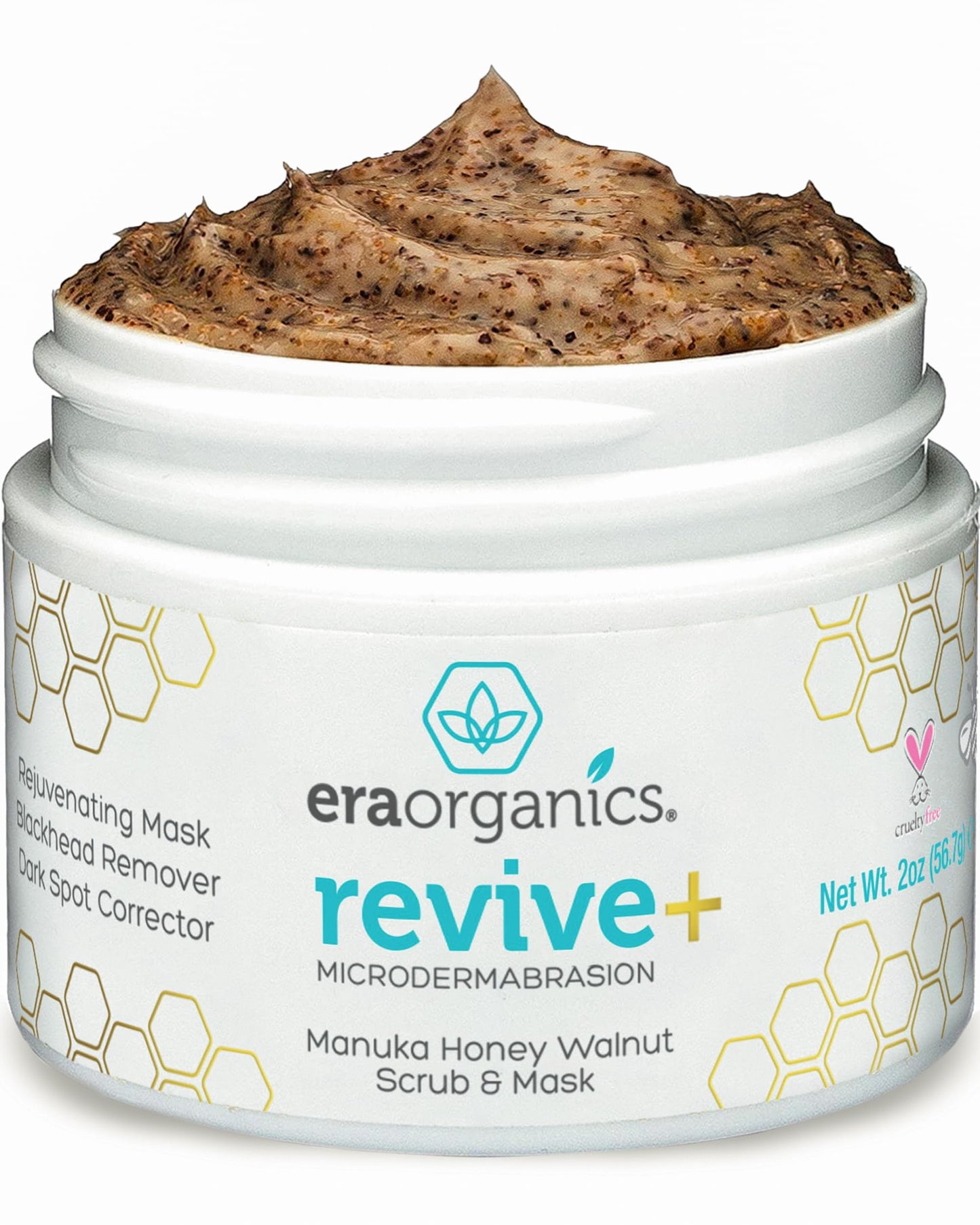 Manuka Honey Exfoliating Face Scrub – Gentle Microdermabrasion Face Exfoliator to Help Smooth, Soften & Balance with Moisturizing Organic Superfoods 2oz
