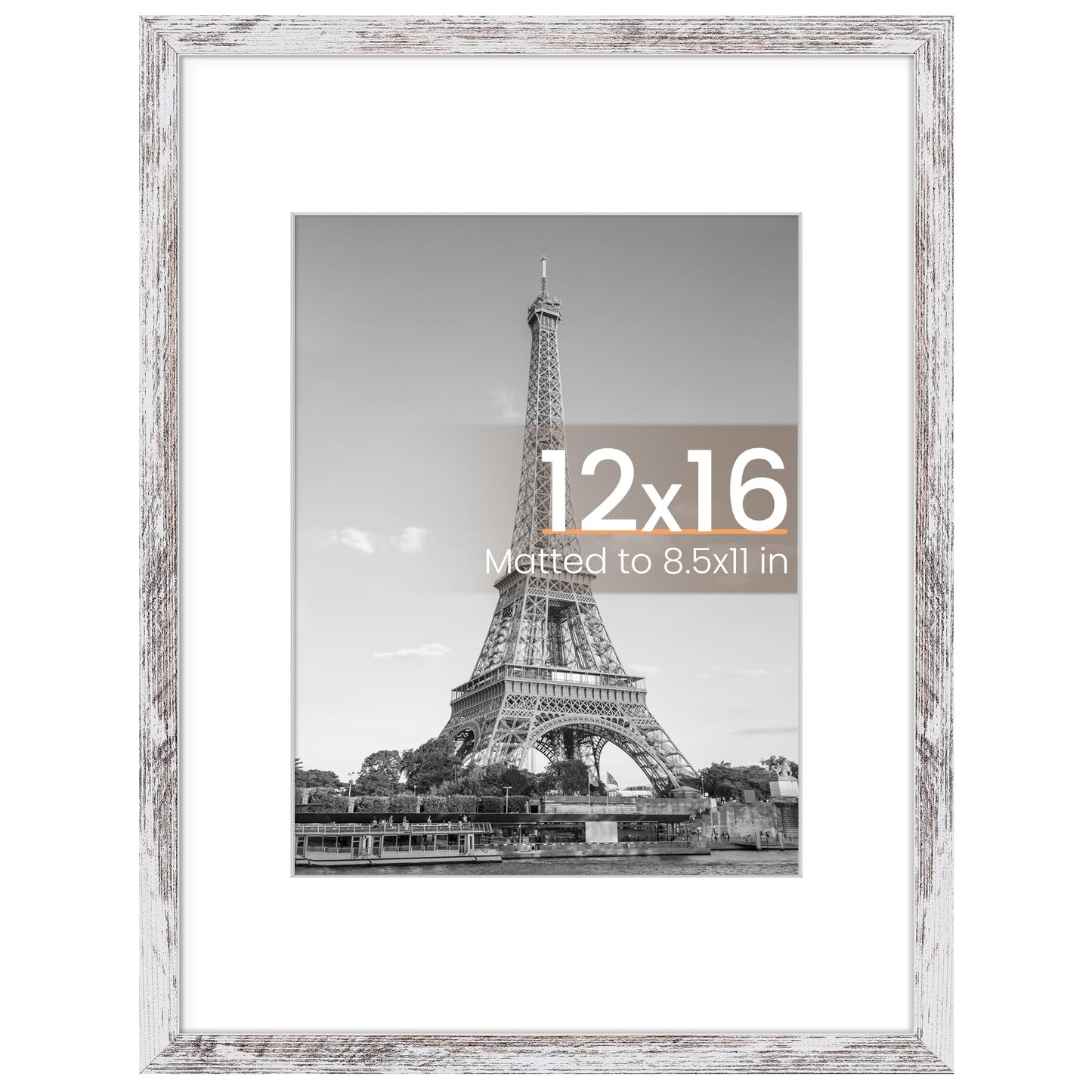 upsimples 11x14 Picture Frame, Display Pictures 8x10 with Mat or 11x14 Without Mat, Wall Hanging Photo Frame, Black, 1 Pack
