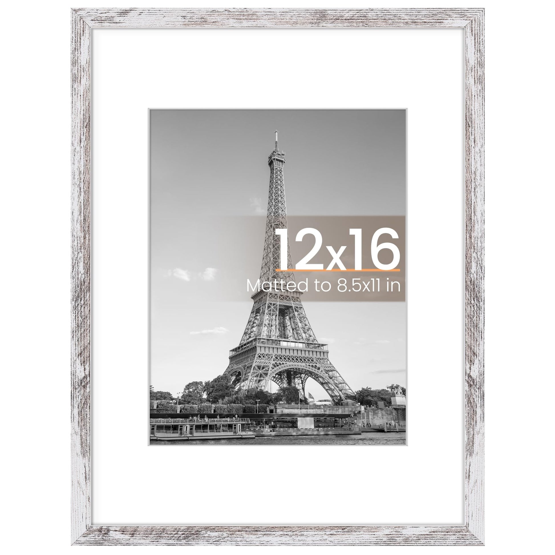 upsimples 11x14 Picture Frame, Display Pictures 8x10 with Mat or 11x14 Without Mat, Wall Hanging Photo Frame, Black, 1 Pack