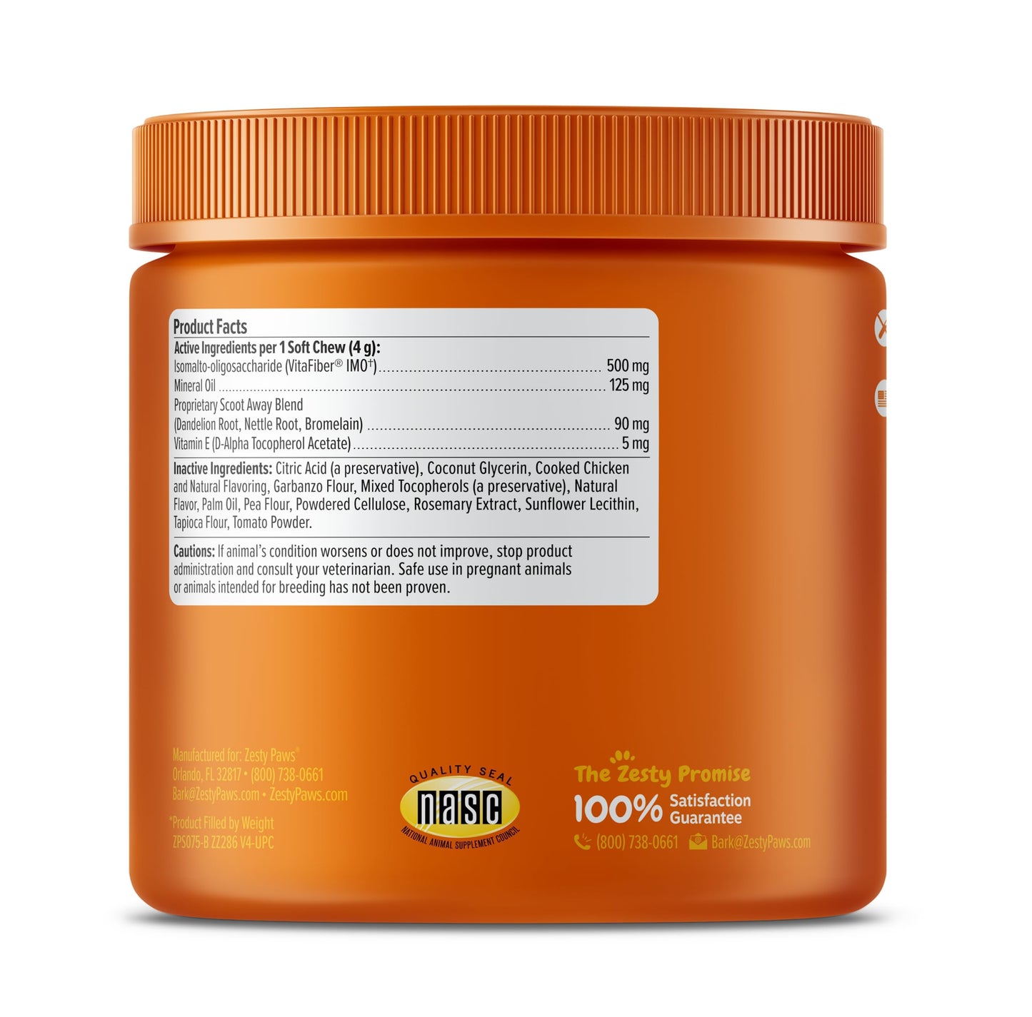 Zesty Paws Scoot Away Soft Chews - Healthy Bowel Function with Bromelain, Vita Fiber for Dogs, & Dandelion Root for Dog Digestive Support and Gut Health - 90 Soft Chews
