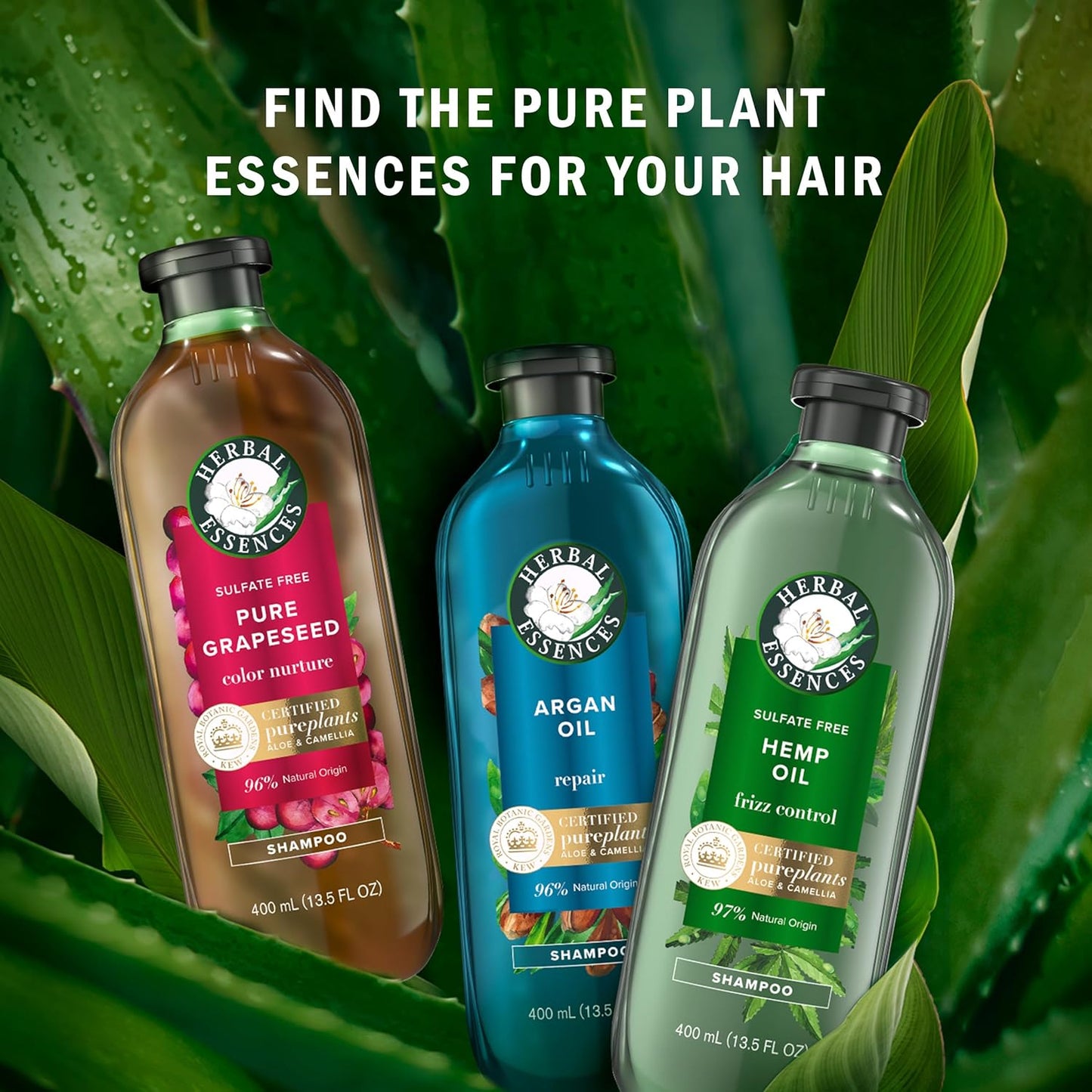 Herbal Essences Argan Oil Repair Shampoo & Conditioner Set, Moisturizes & Smoothes, Paraben-Free, Color-Safe, pH-Balanced, Citrus Scent, 20.2 Fl Oz, 2-Pack