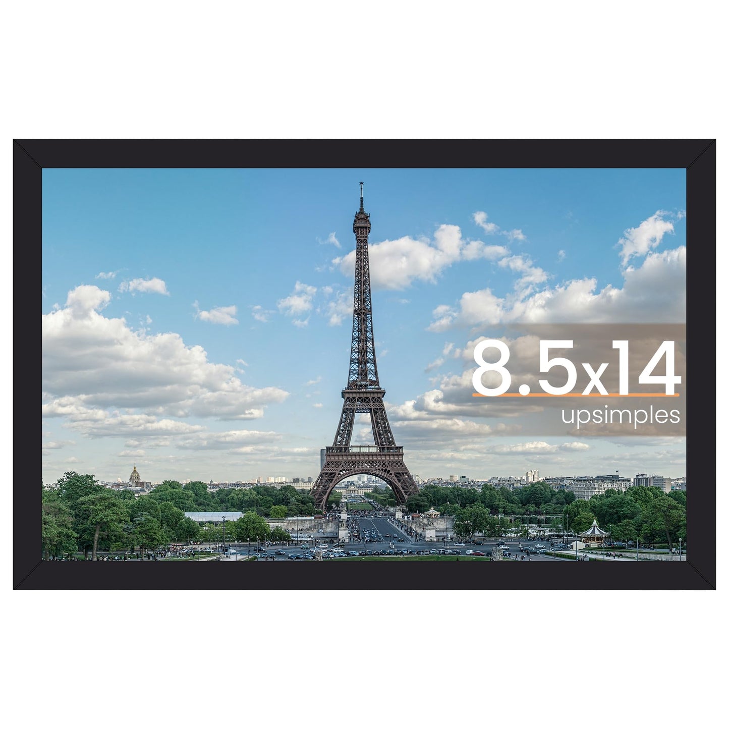 upsimples 11x14 Picture Frame, Display Pictures 8x10 with Mat or 11x14 Without Mat, Wall Hanging Photo Frame, Black, 1 Pack