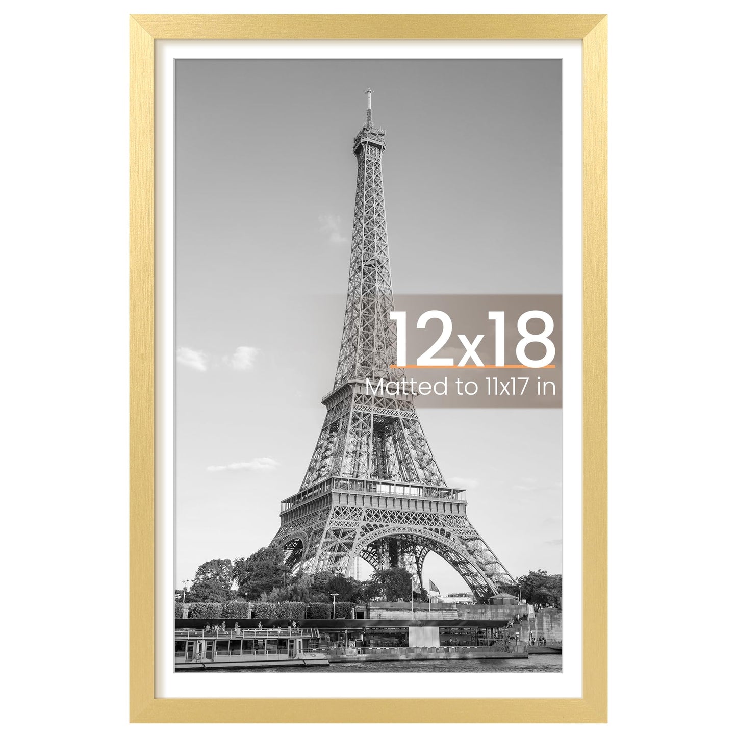 upsimples 11x14 Picture Frame, Display Pictures 8x10 with Mat or 11x14 Without Mat, Wall Hanging Photo Frame, Black, 1 Pack