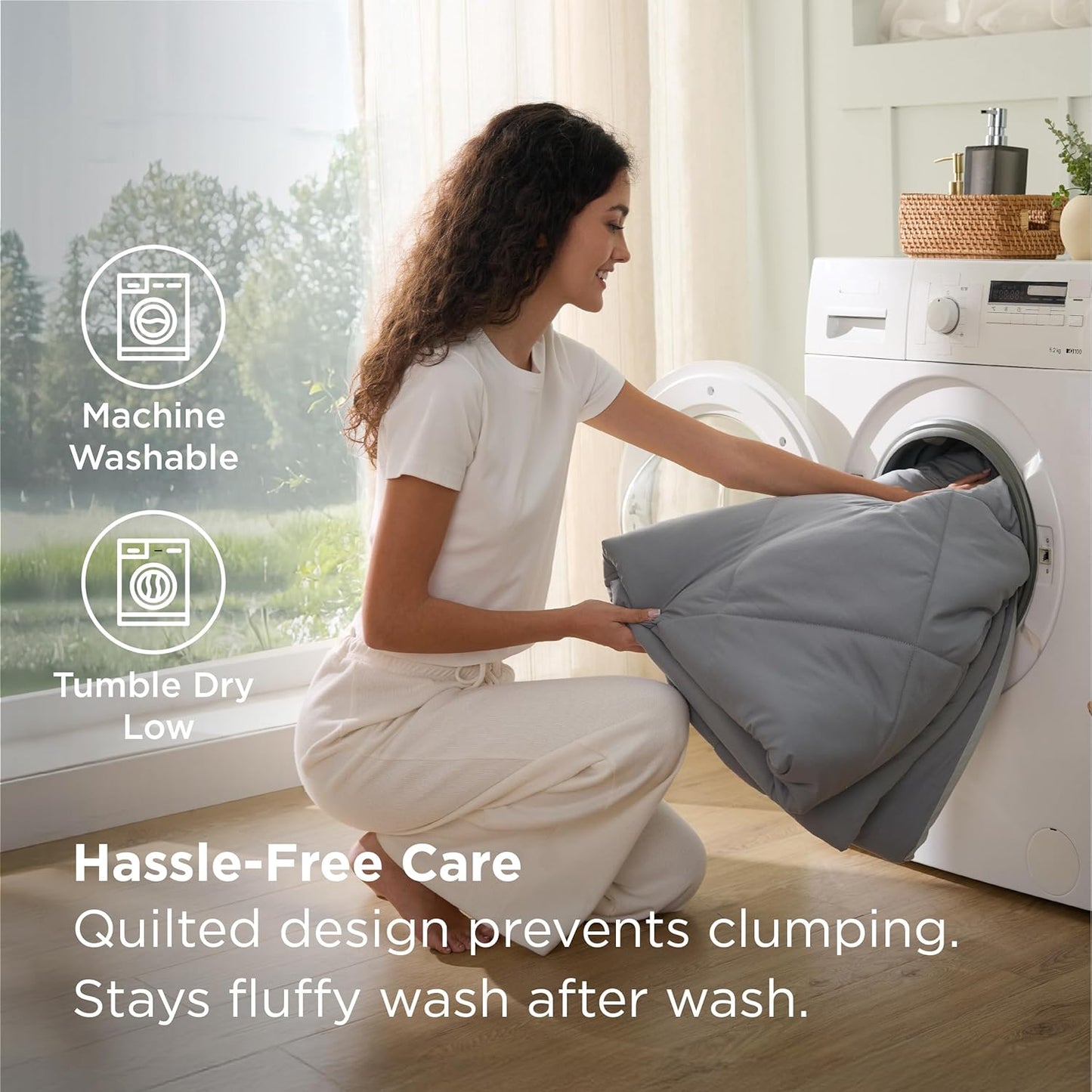 Bedsure Queen Comforter Set - 7 Pieces Reversible Grey Bedding, Queen Size Bed Set for All Seasons, Bed in a Bag with Down Alternative Comforter, Sheets, Pillowcases & Shams