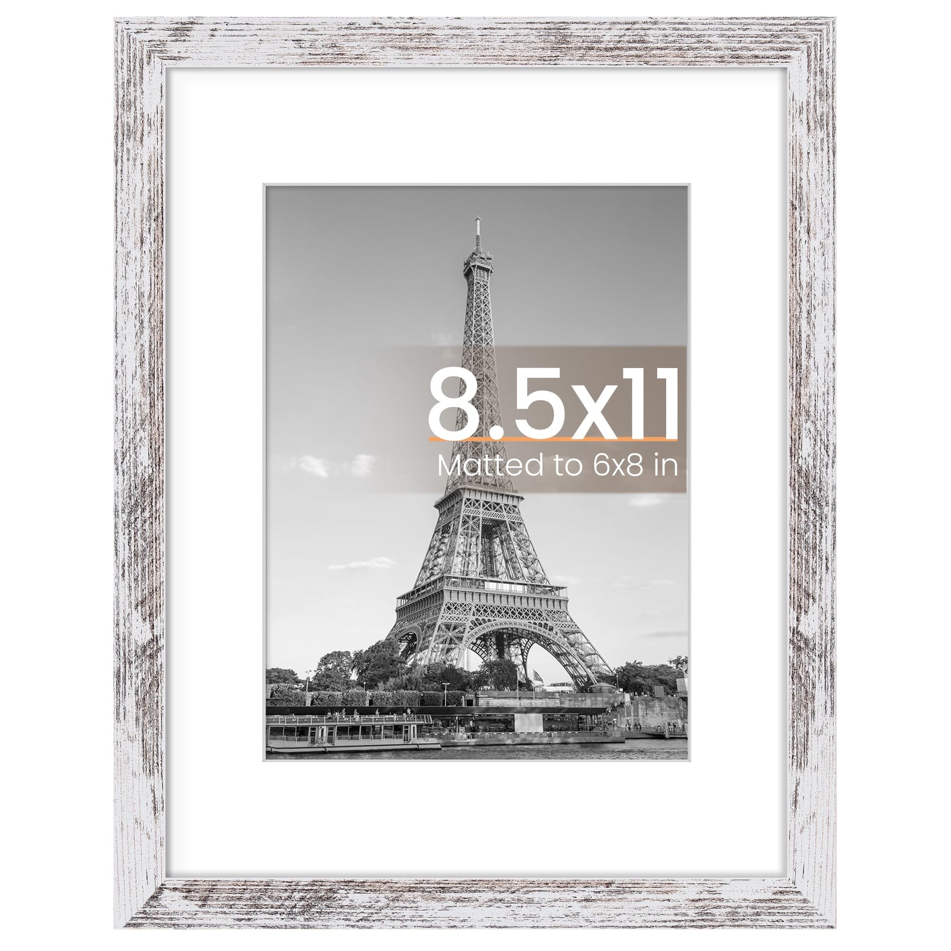 upsimples 11x14 Picture Frame, Display Pictures 8x10 with Mat or 11x14 Without Mat, Wall Hanging Photo Frame, Black, 1 Pack